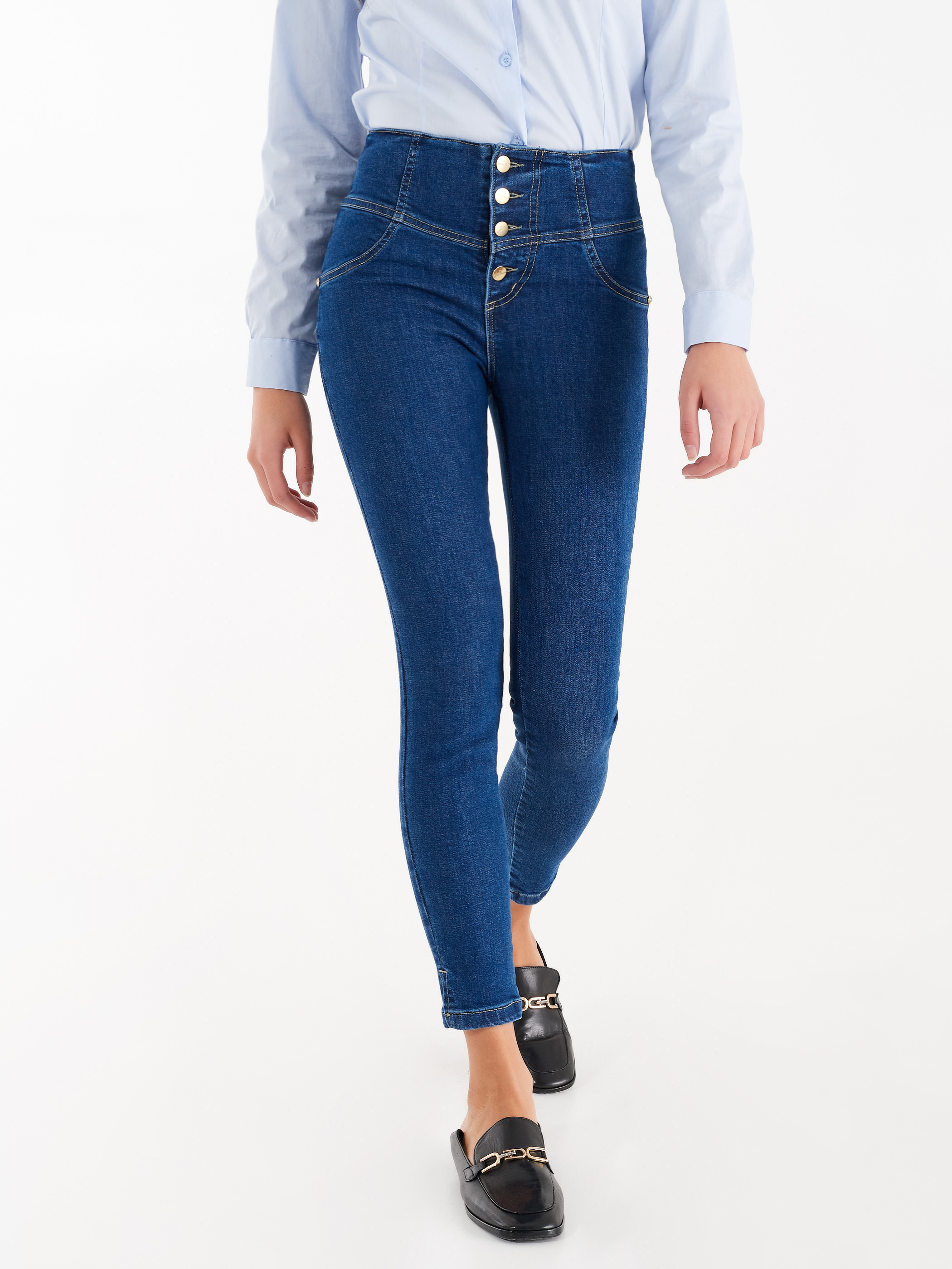 jeans aderenti vita alta
