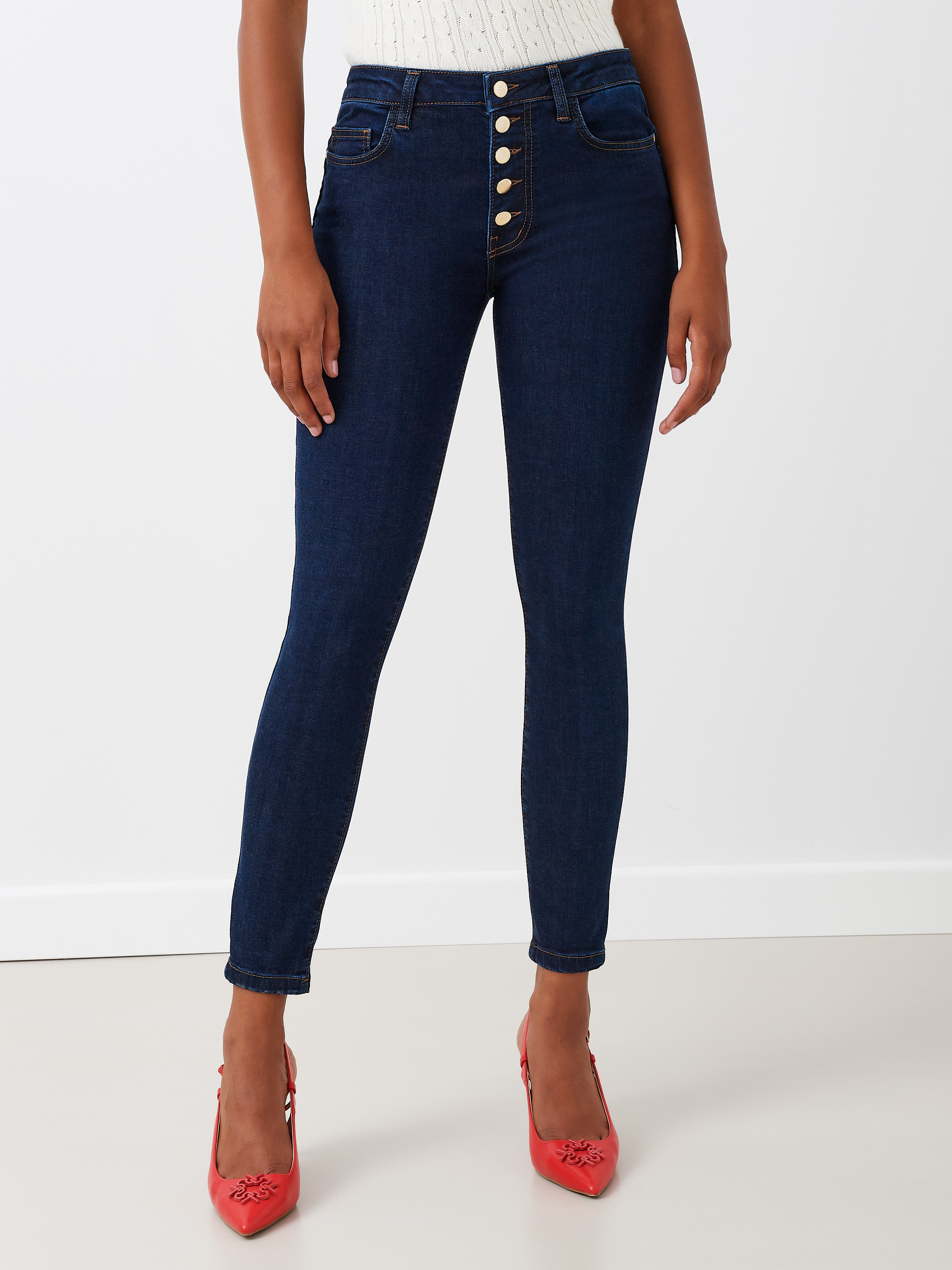 Blu Farfetch Donna Abbigliamento Pantaloni e jeans Jeans Jeans skinny Jeans skinny 