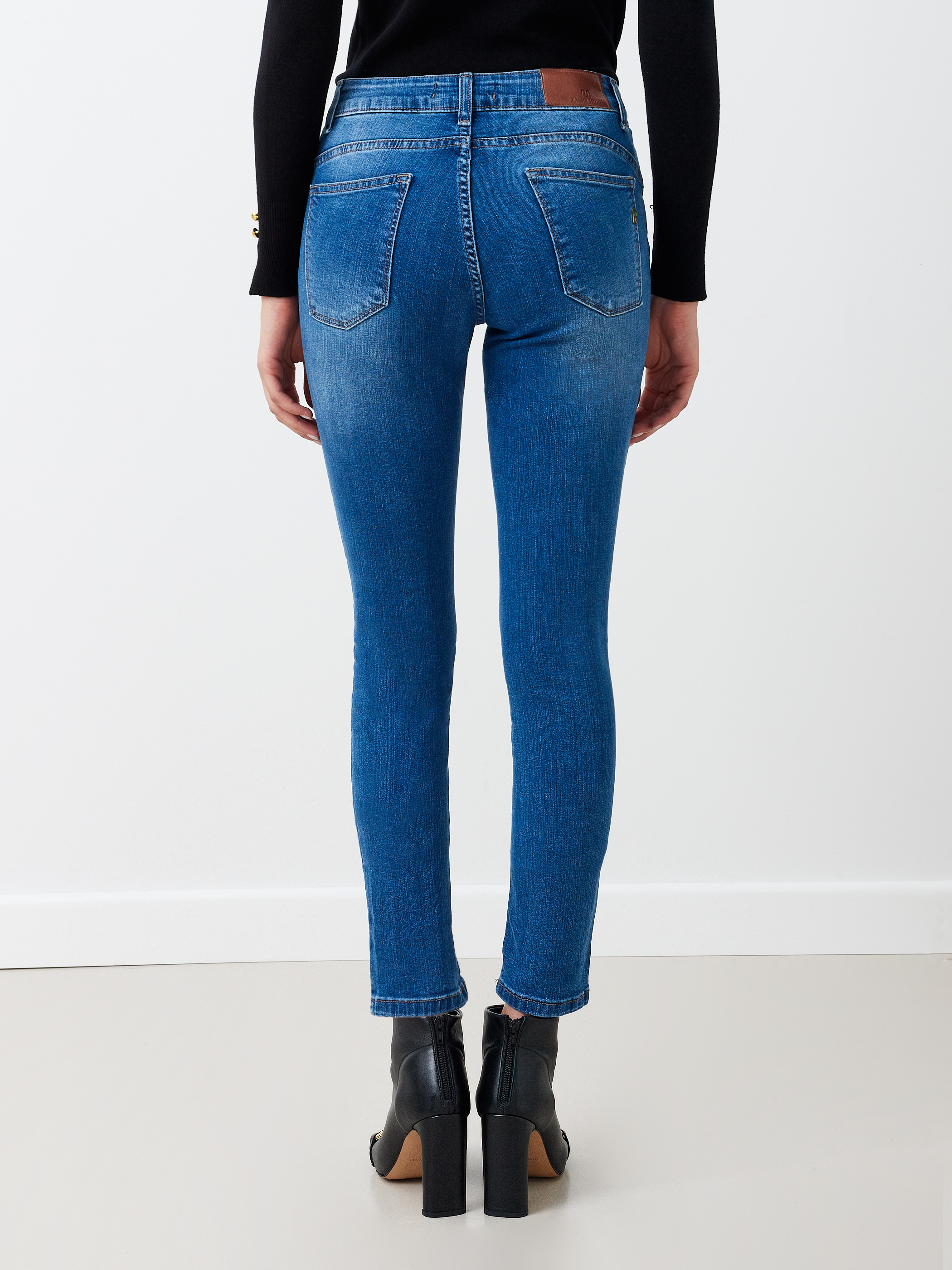 Farfetch Donna Abbigliamento Pantaloni e jeans Pantaloni Pantaloni slim & skinny Blu Pantaloni crop slim 