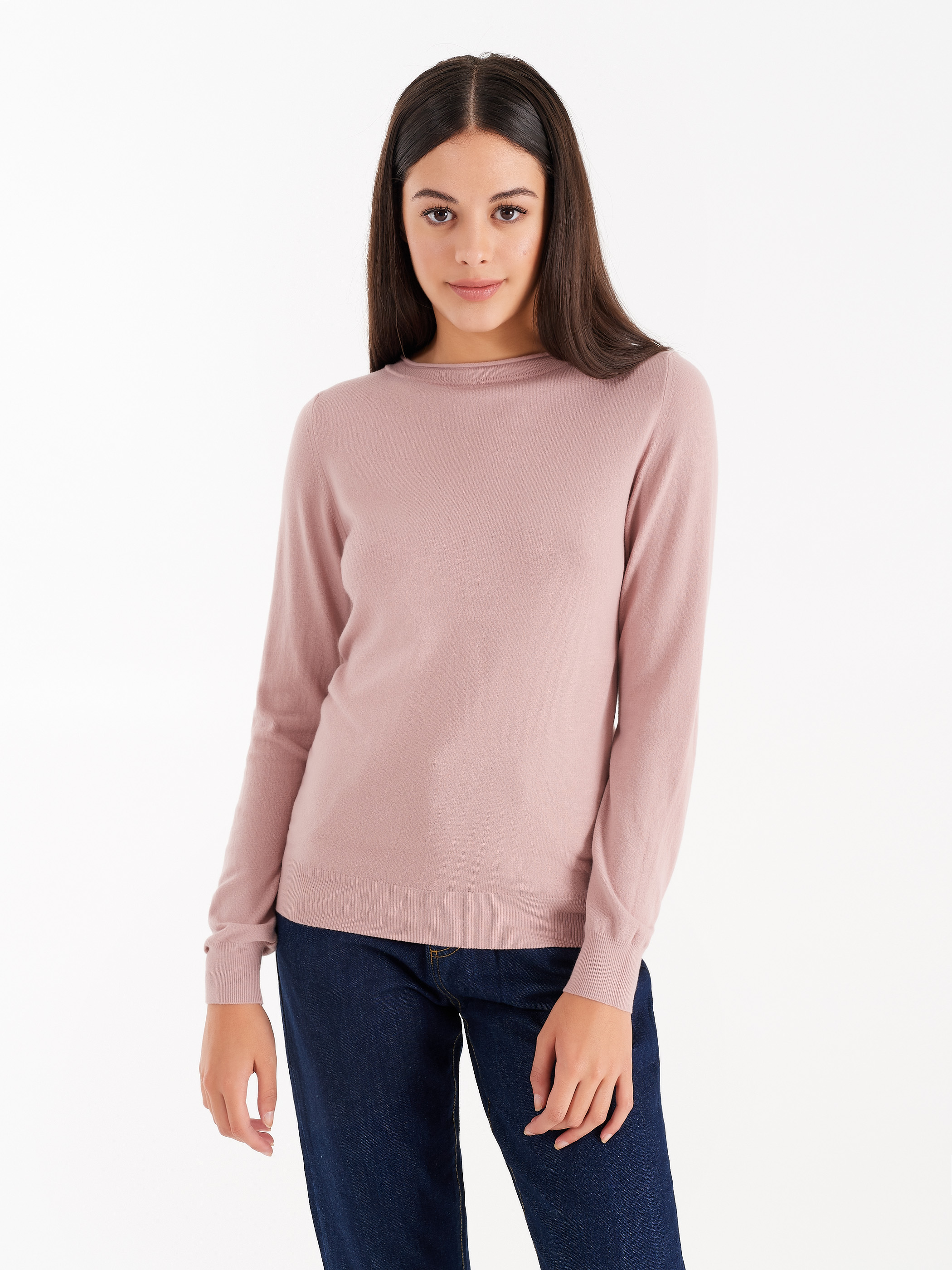 dusty pink sweater