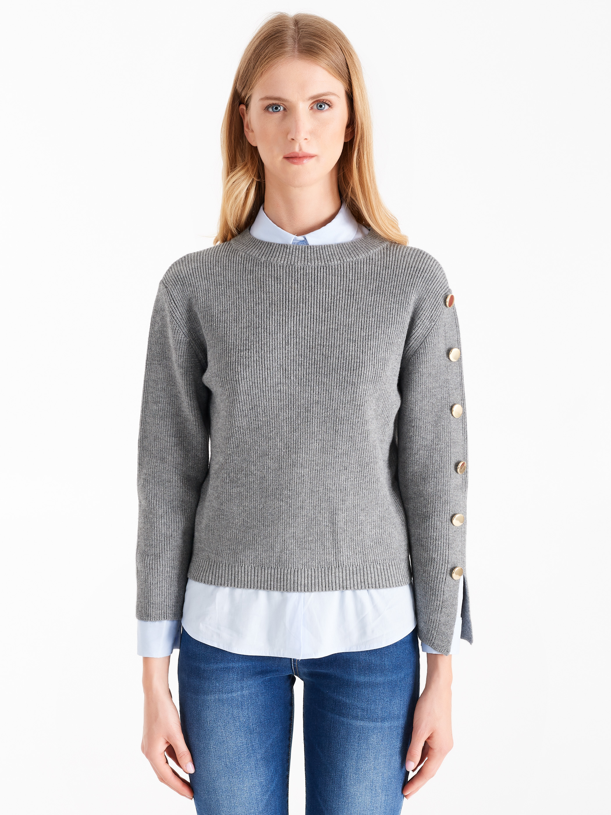 Jumper with gold buttons clearance