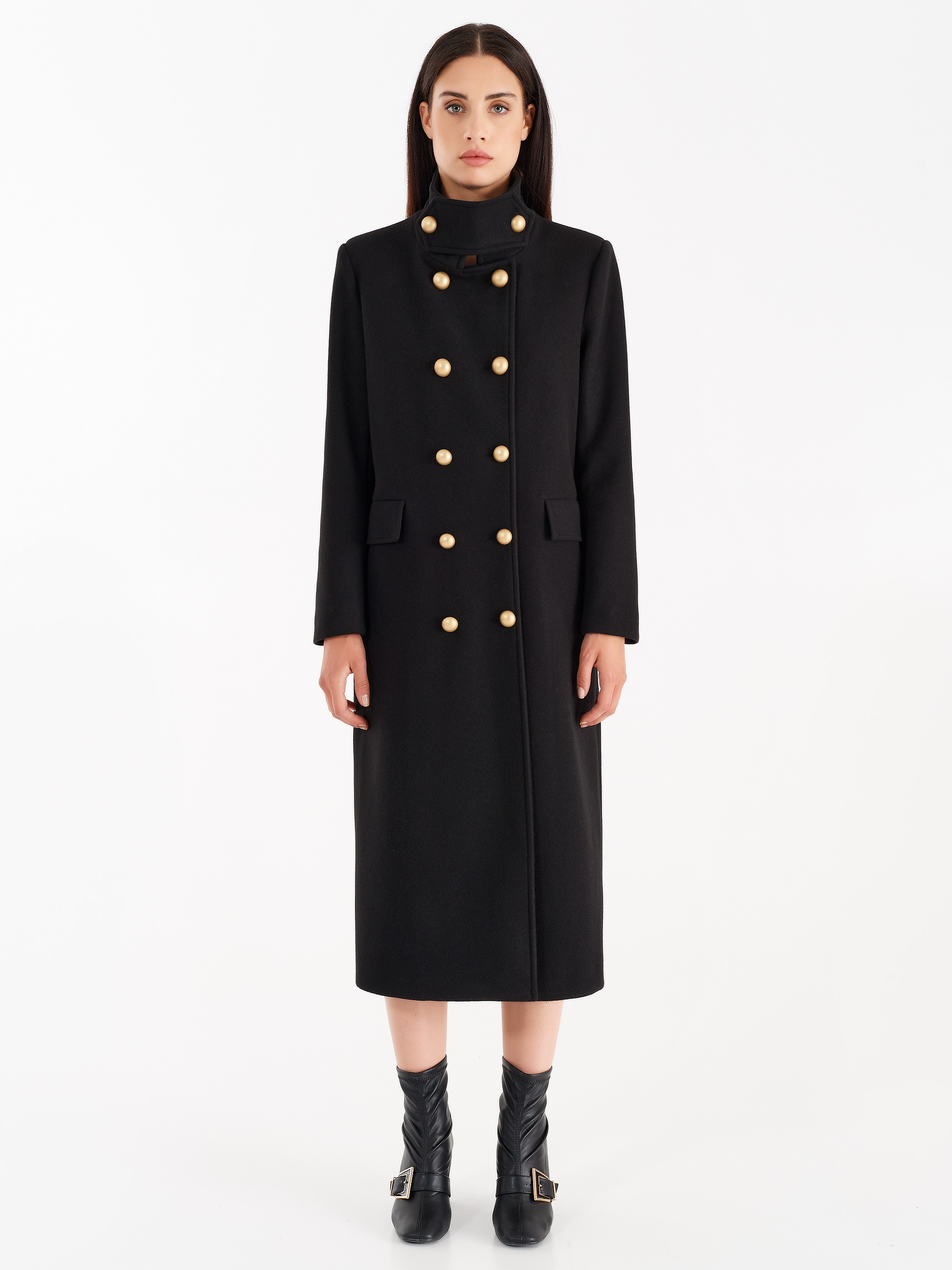 striped duster coat