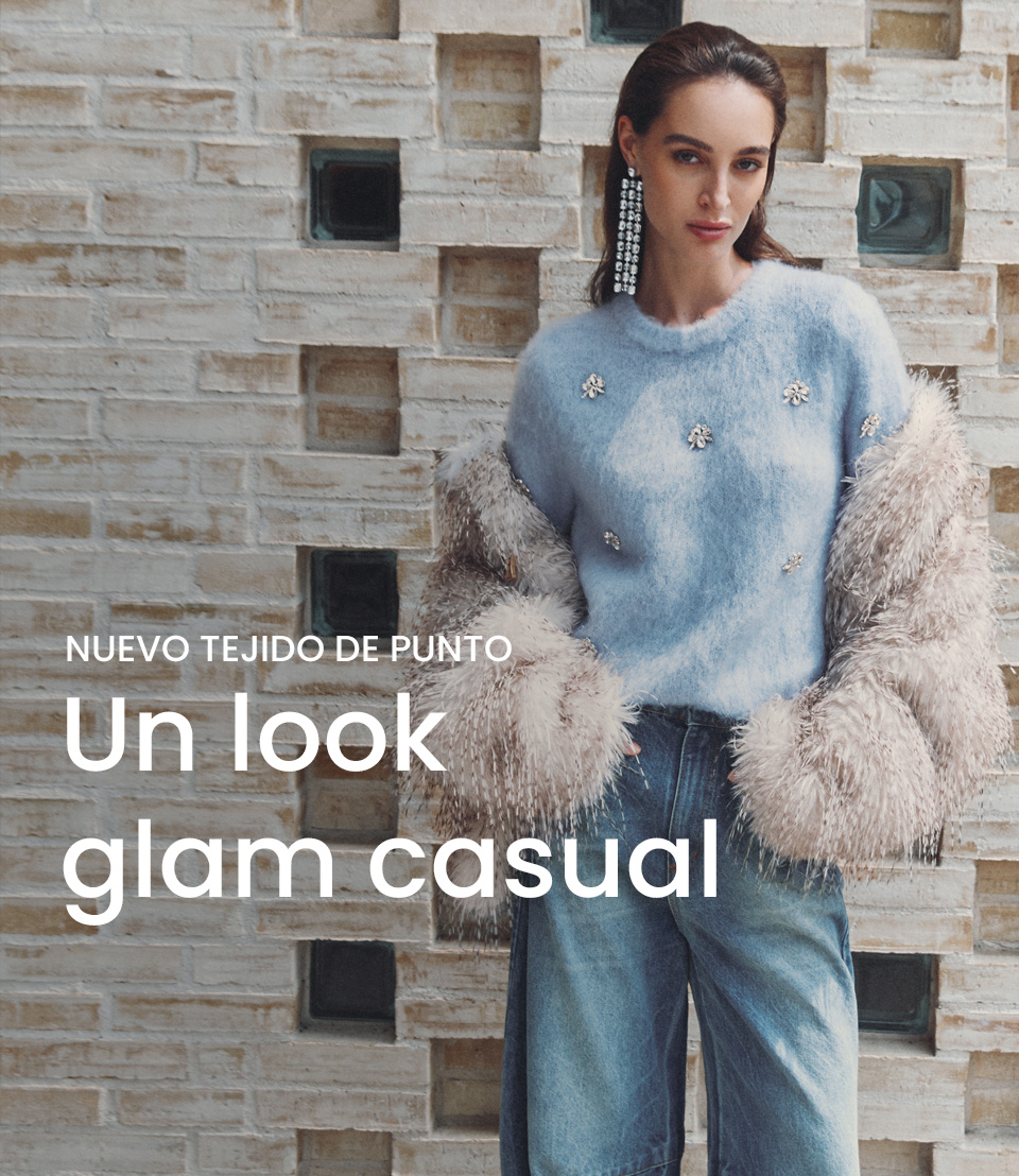 Nuevo tejido de punto > Un look glam casual