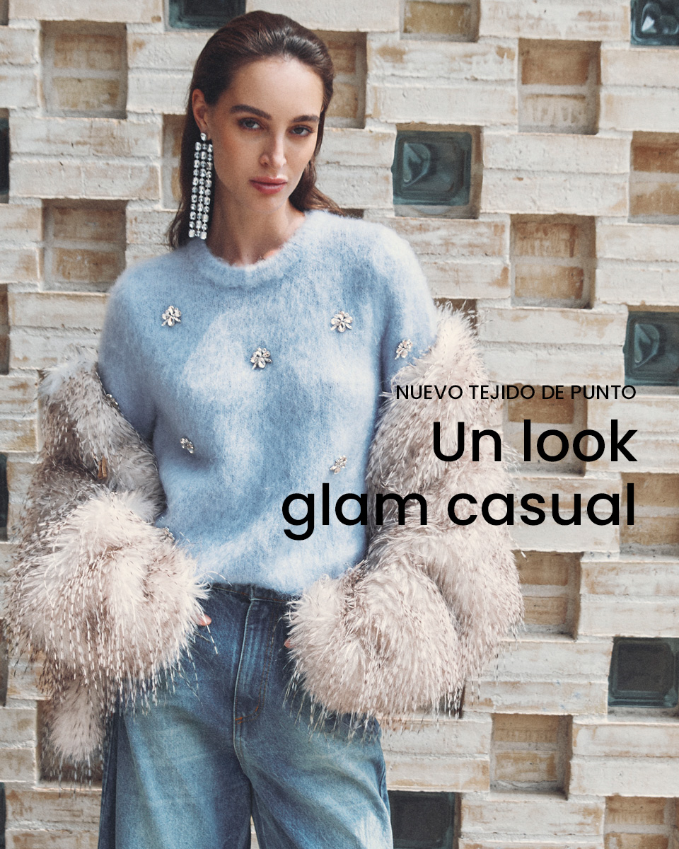 Nuevo tejido de punto > Un look glam casual