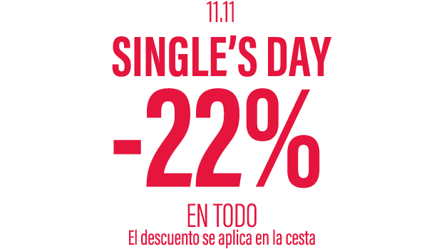 -22% en todo, el descuento se aplica en la cesta