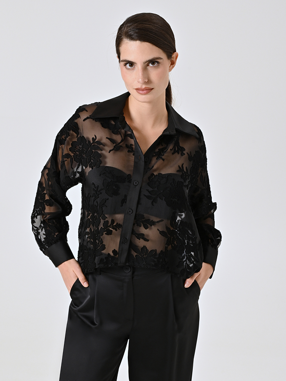 Camicia Nera Devoré
