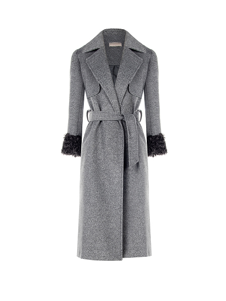 Cappotto Tre in Uno con Polsini effetto Pelliccia