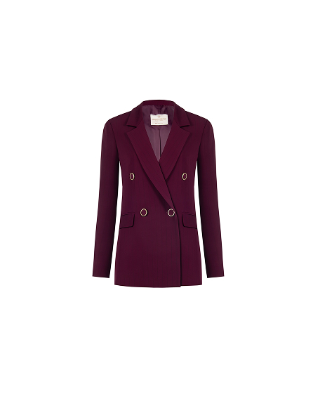 Giacca Bordeaux con Riga Nera