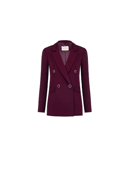 Giacca Bordeaux con Riga Nera