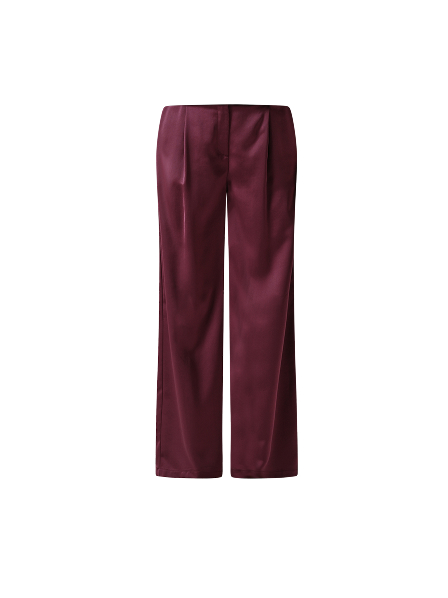 Pantaloni Bordeaux in Raso