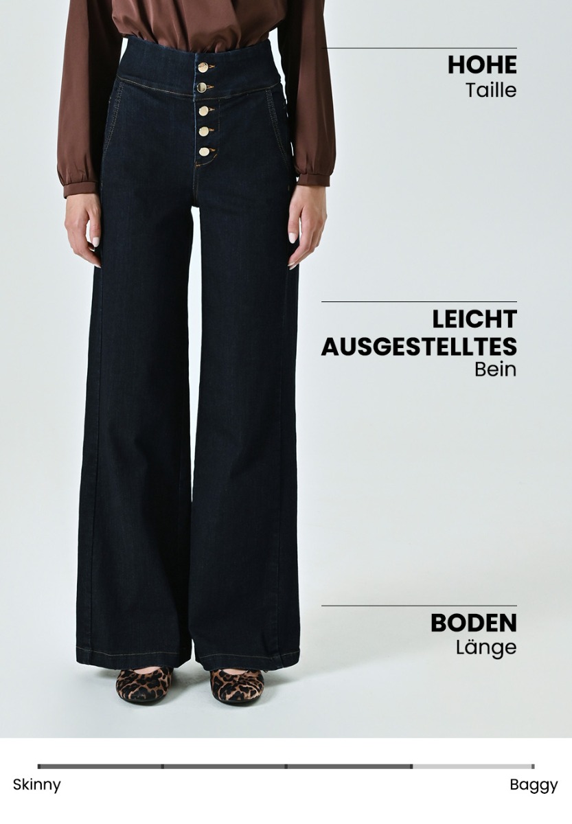 Jeans mit weitem Bein