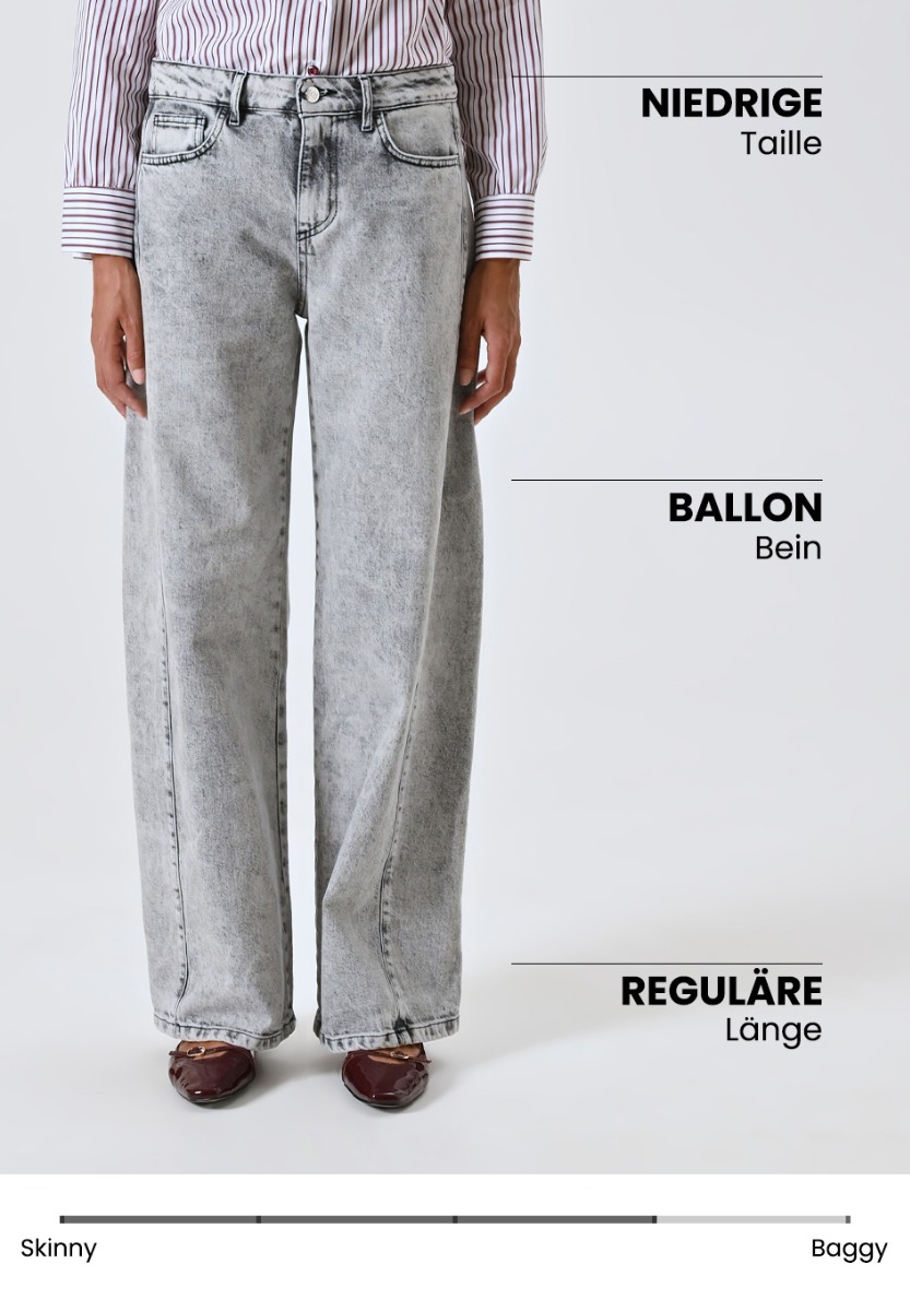 Baloon-Jeans in Grau