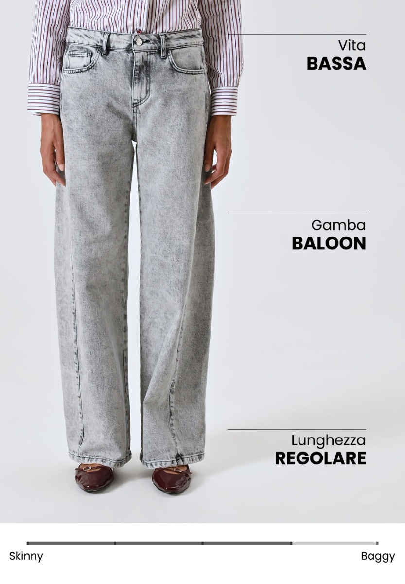 Jeans Grigi Baloon