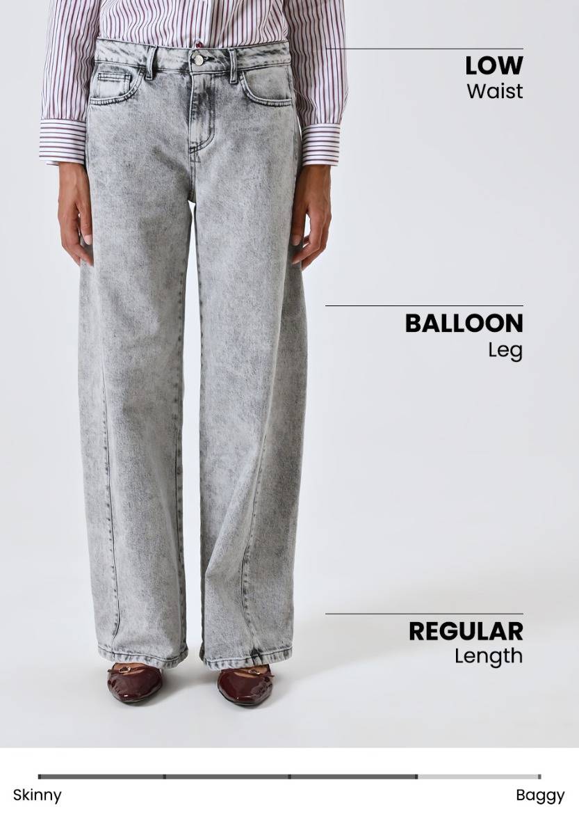 Grey Balloon Jeans