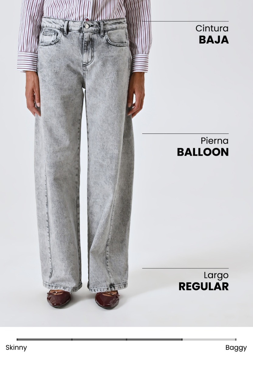 Vaqueros balloon grises