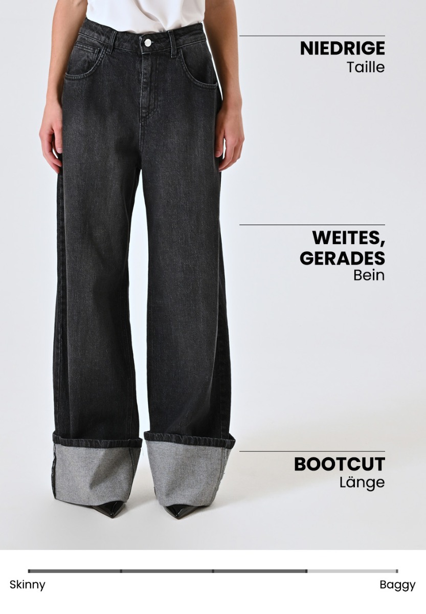 Jeans in Schwarz mit legerer Passform