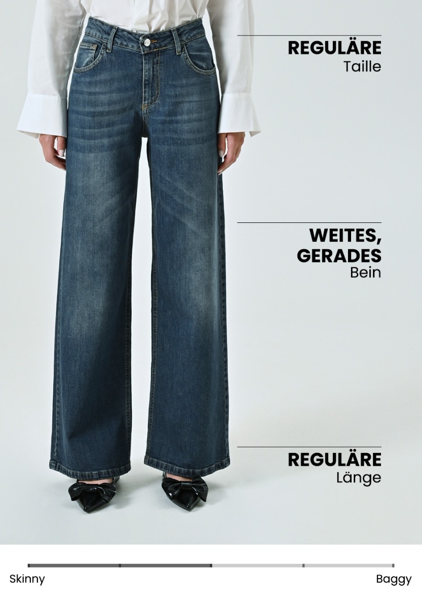 Jeans mit weitem Bein