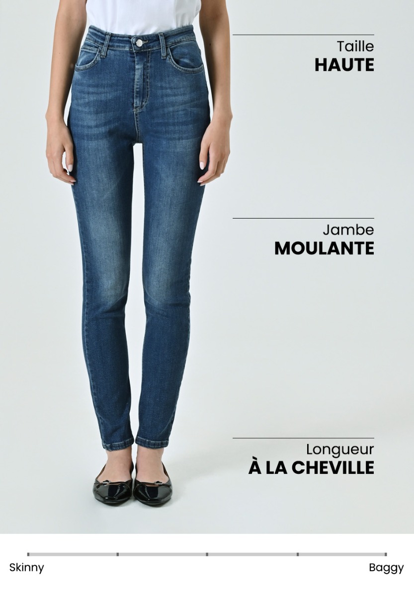 Jean skinny taille haute