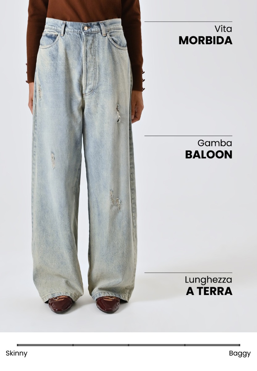 Jeans Chiari effetto Distressed