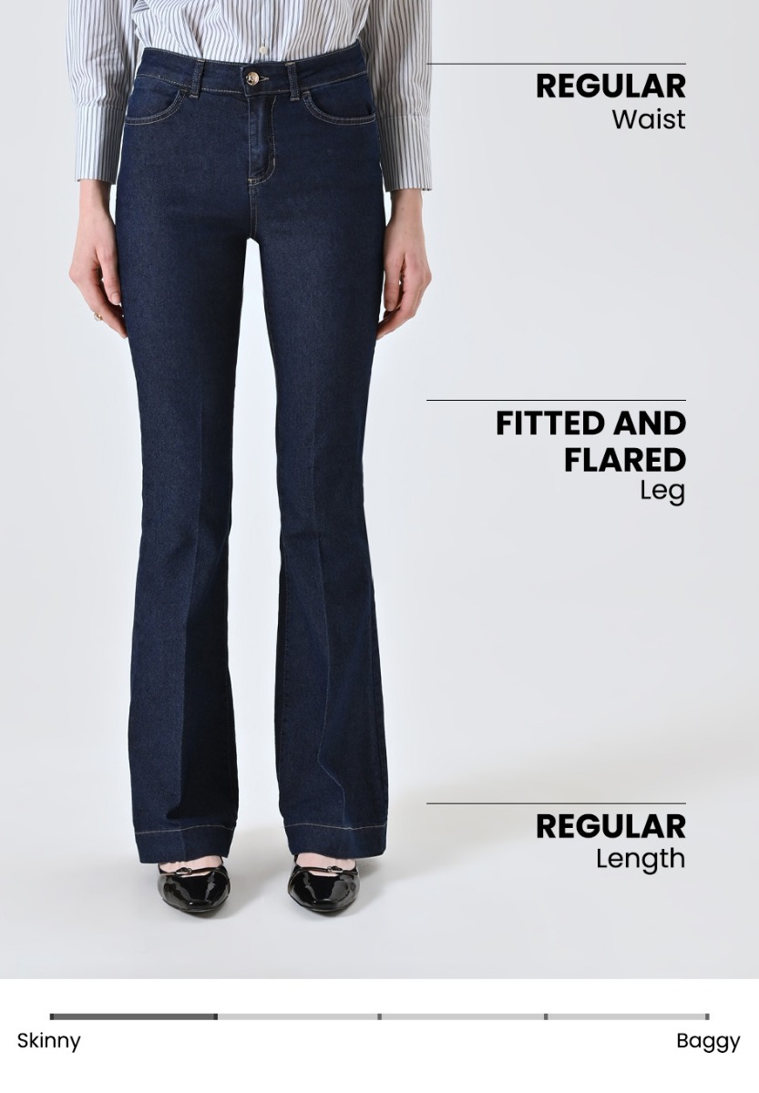 Even Wash Flared Jeans