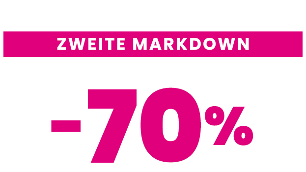 Sale zweite Markdown bis zu -70%