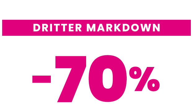 Sale dritter Markdown bis zu -70%