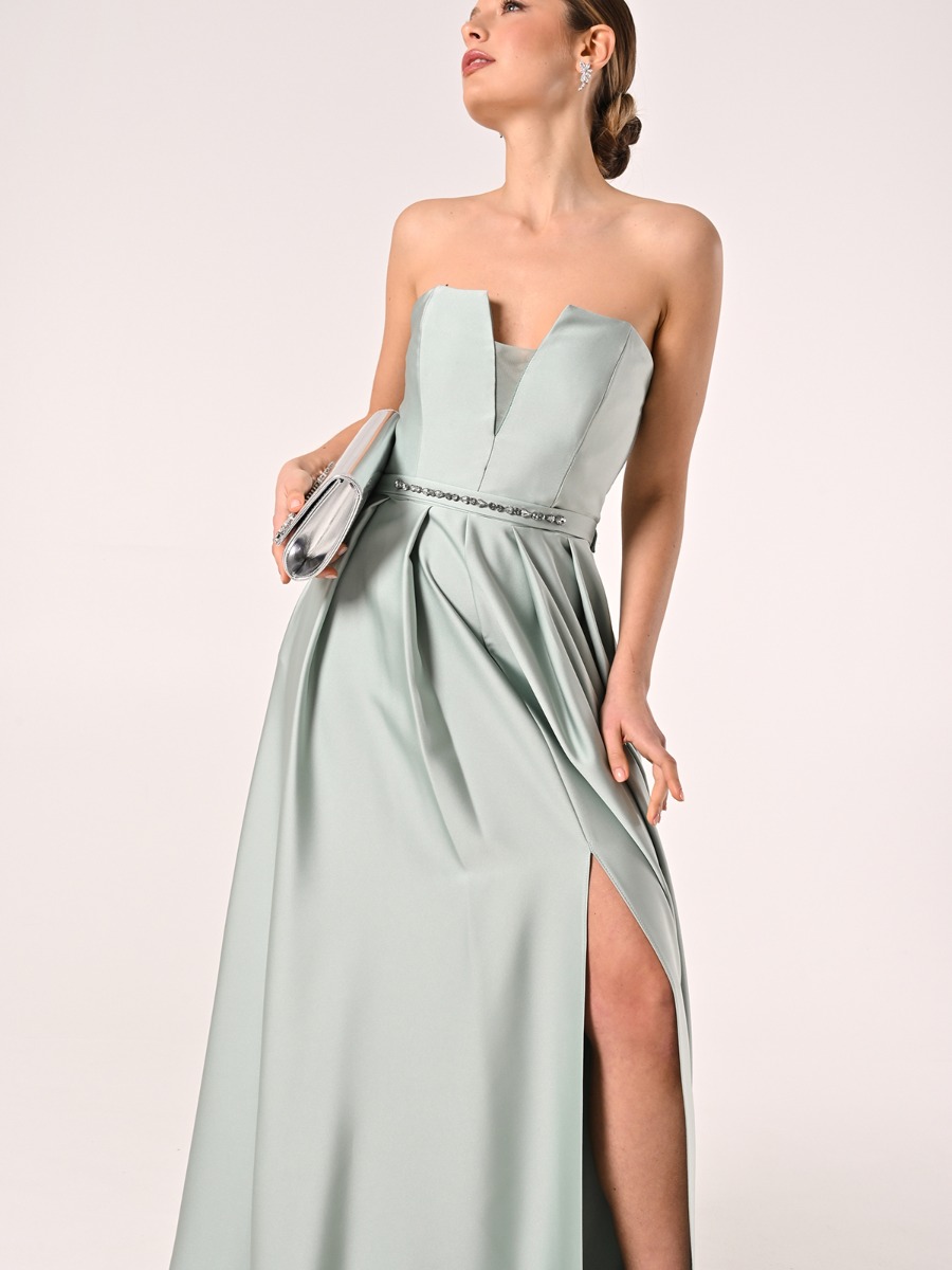 Rinascimento Atelier Sage Green Dress with Full Skirt