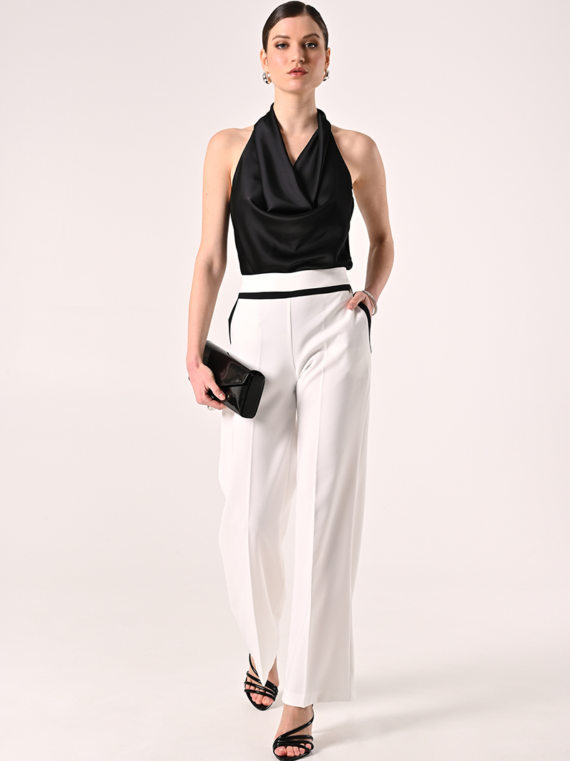 Pantaloni Palazzo Bicolor Black & White