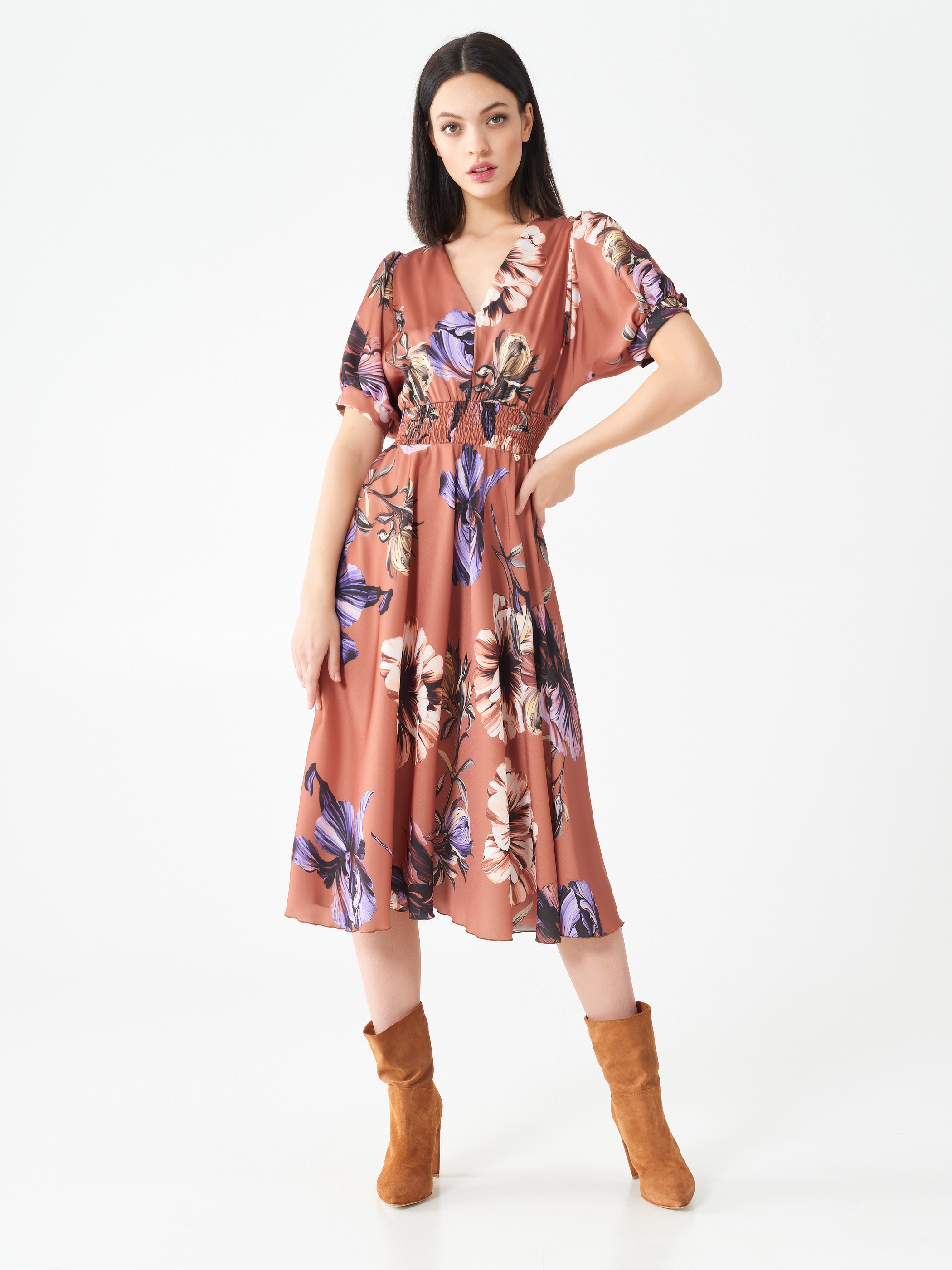 robe midi fleurs