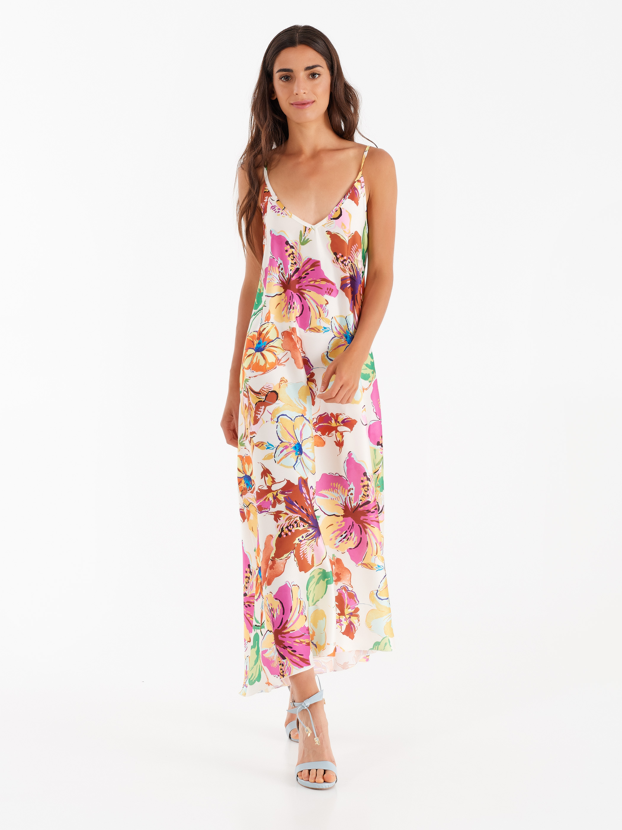 spell blue skies slip dress