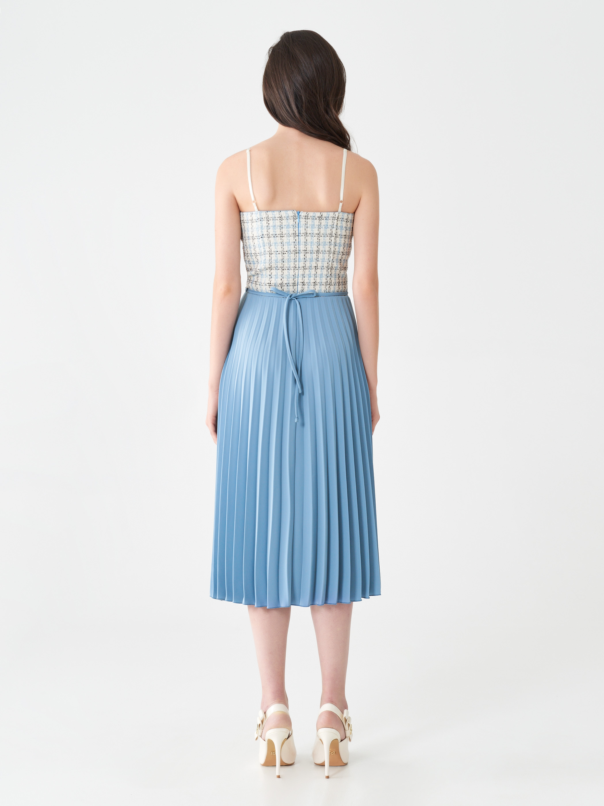 mid length pleated dress